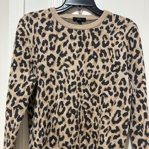 J.Crew Animal Print Sweater (Size Small) - 100% Merino Wool, Great Condition